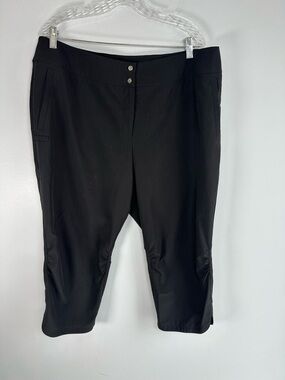 Chico's Zenergy Black Golf Capris with Button Waist 3 = 16